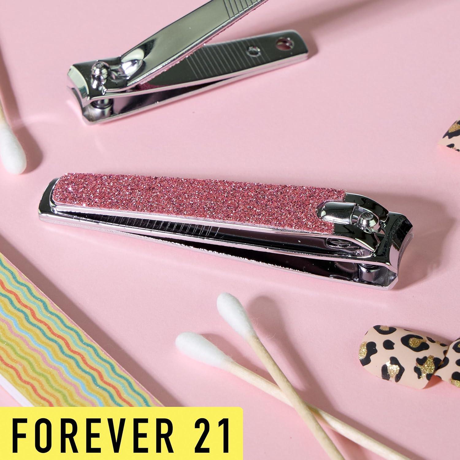 image:imageNail Clippers Set 2pc Pink Glitter Nail Clipper Value Pack Big amp Small Precision Nail Clippers Pack Essential Manicure amp Pedicure ToolsPink Glitter