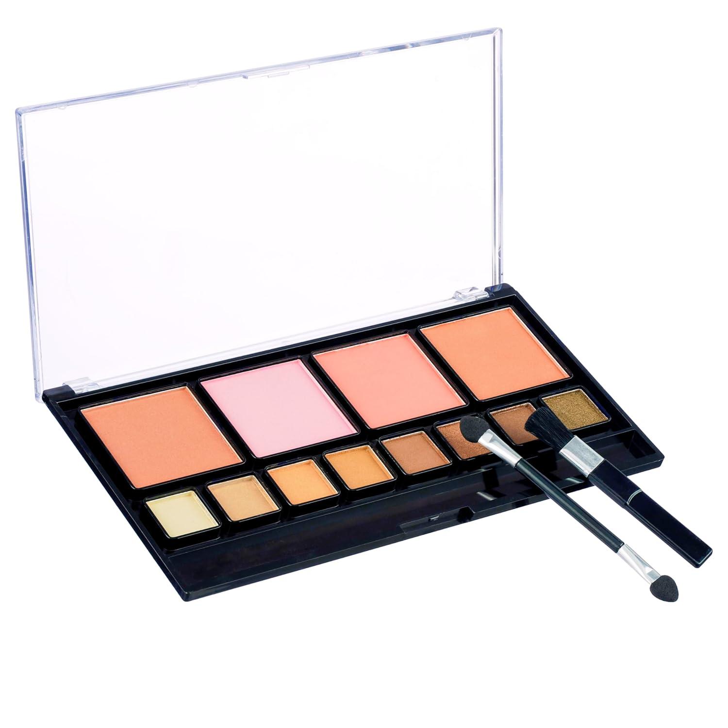 image:imageWomens Cosmetics NATURAL BEAUTY Blush and Eyeshadow Palette 12 Shades Shimmer and Matte Finishes