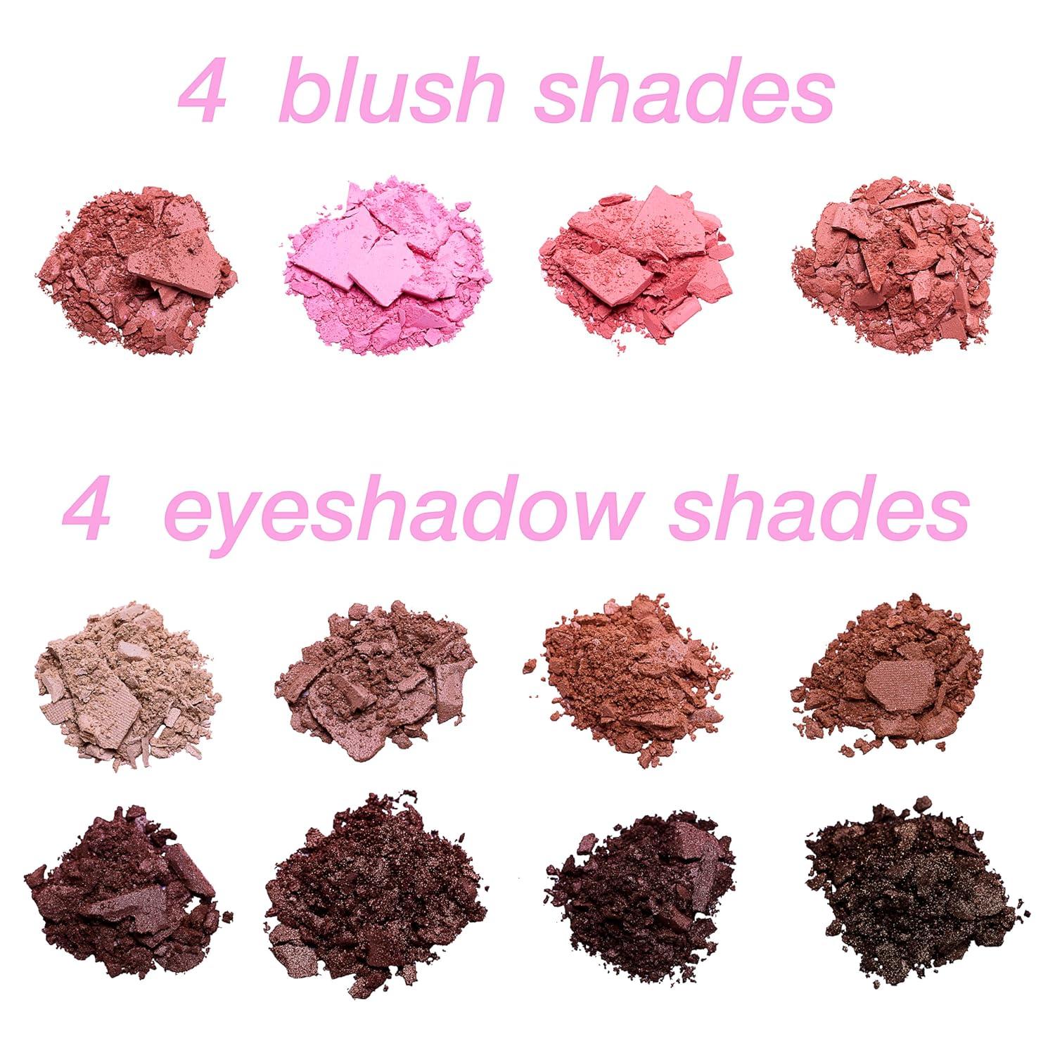 image:imageWomens Cosmetics NATURAL BEAUTY Blush and Eyeshadow Palette 12 Shades Shimmer and Matte Finishes