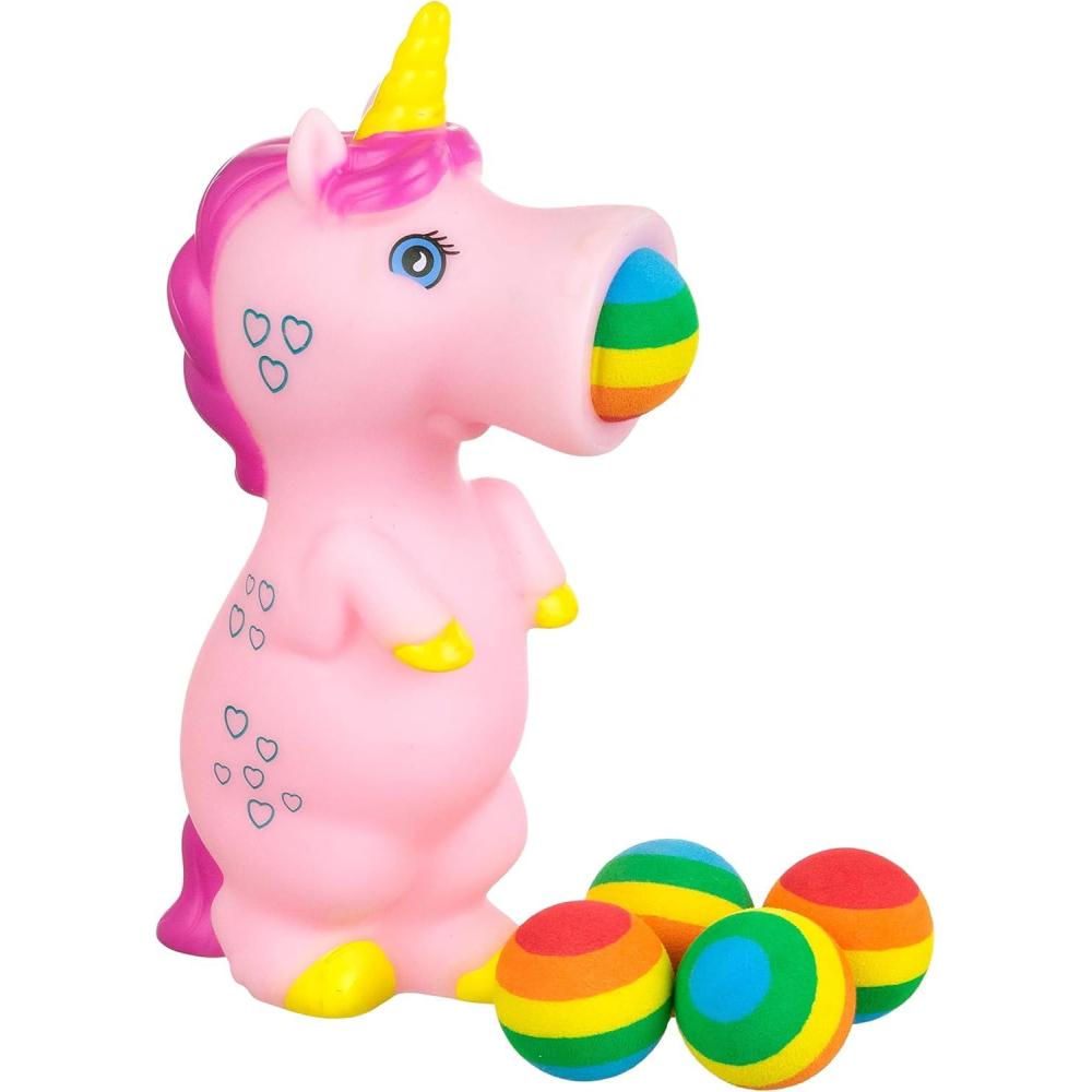 image:image1pc Foam Ball Popper Toy  Squeeze amp Launch Unicorn Toy w Foam Balls Included  Animal Ball Shooting Squishy Toy Toddler ToysUNICORN