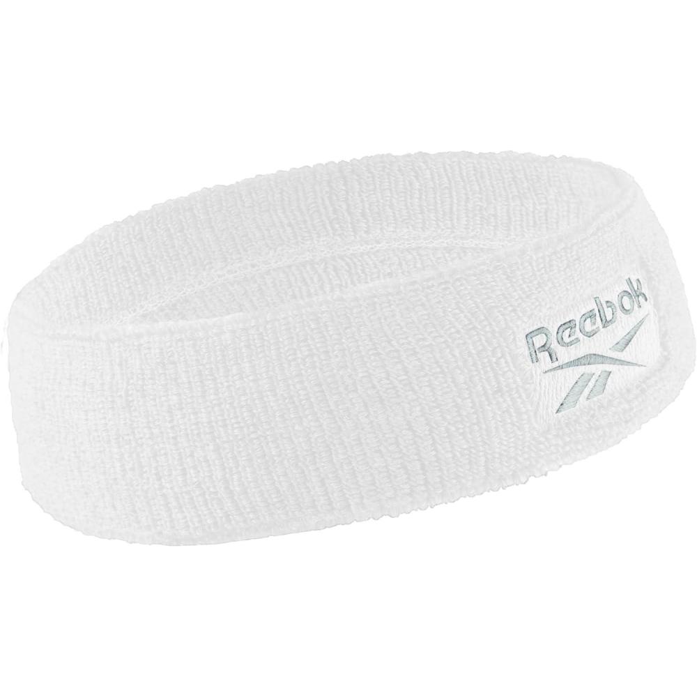 image:image1pc Unisex 225in Wide Workout Headband wStay Dry Technology Terry Cloth Band MoistureWicking Fabric Quality Gym Hair Accessories for Active ComfortReebokWhite