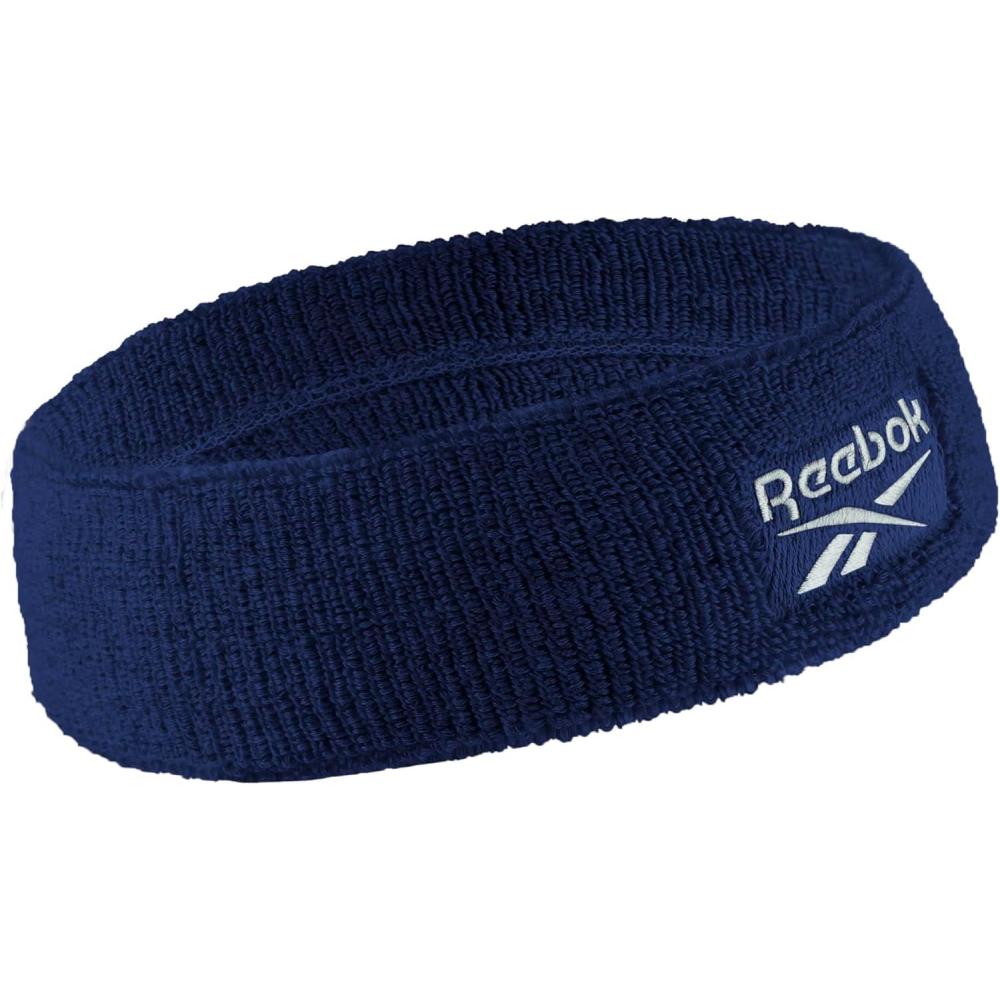 image:image1pc Unisex 225in Wide Workout Headband wStay Dry Technology Terry Cloth Band MoistureWicking Fabric Quality Gym Hair Accessories for Active ComfortReebokNavy