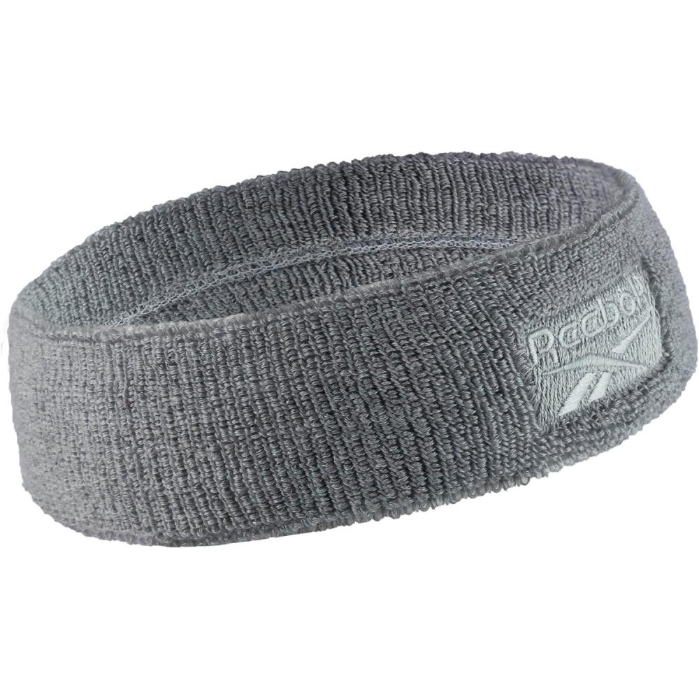 image:image1pc Unisex 225in Wide Workout Headband wStay Dry Technology Terry Cloth Band MoistureWicking Fabric Quality Gym Hair Accessories for Active ComfortReebokGrey