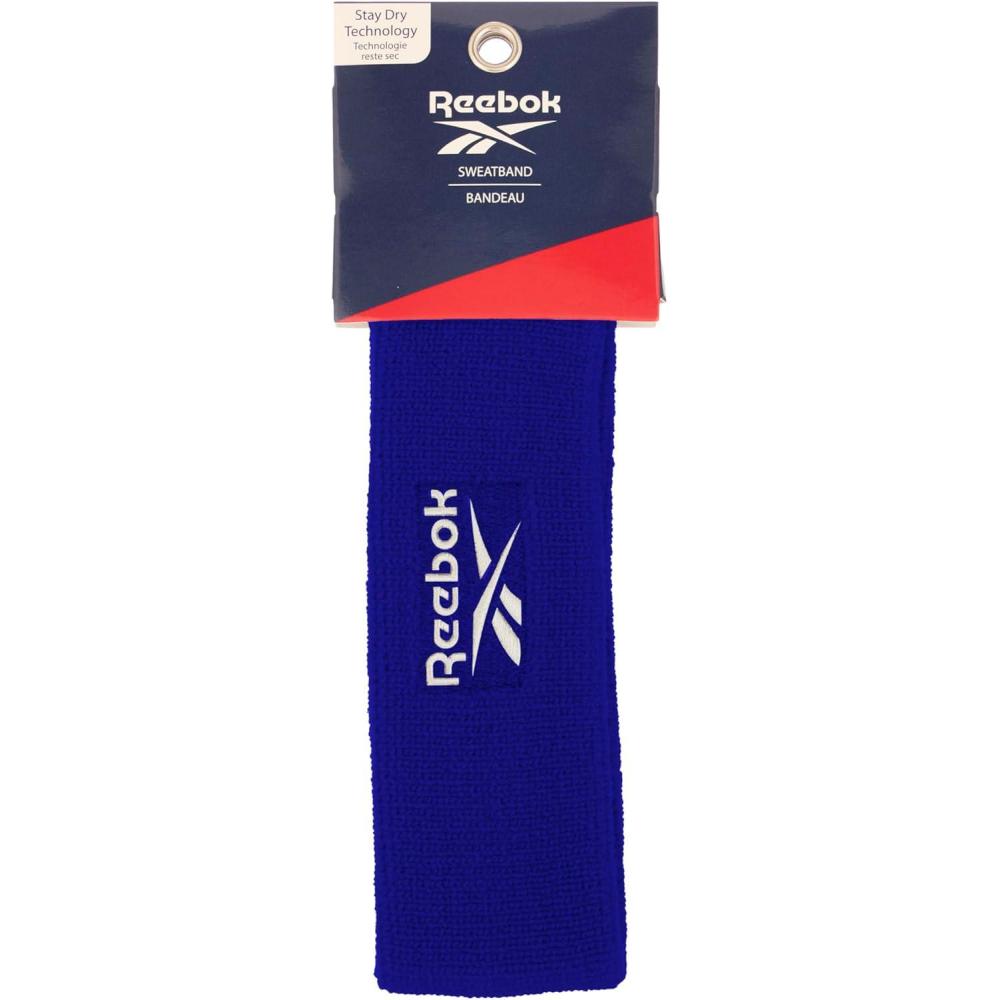 image:image1pc Unisex Athletic Sweatband 225in Thick Workout Headband wStay Dry Technology MoistureWicking FabricQuality Gym Hair Accessories for Active ComfortReeboknavy