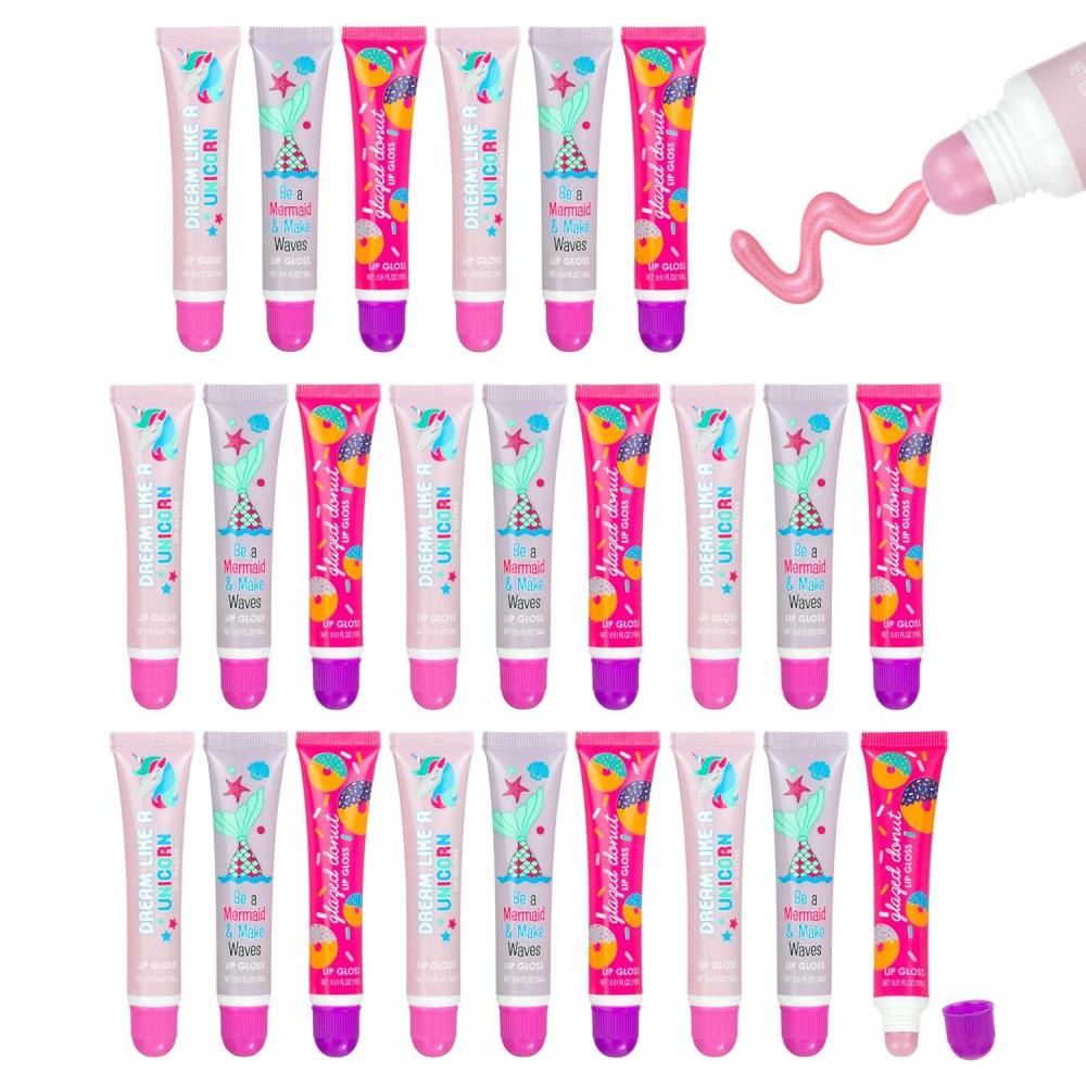 image:image24pc Lip Gloss Kit Unicorn Gifts Girls Teens Party Favors Makeup Collection Flavored Fruity Assorted Colors Non Toxic Set