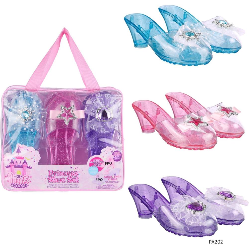 image:imageEXPRESSIONS 3Pack Princess Shoes SetClosed Toe Glitter