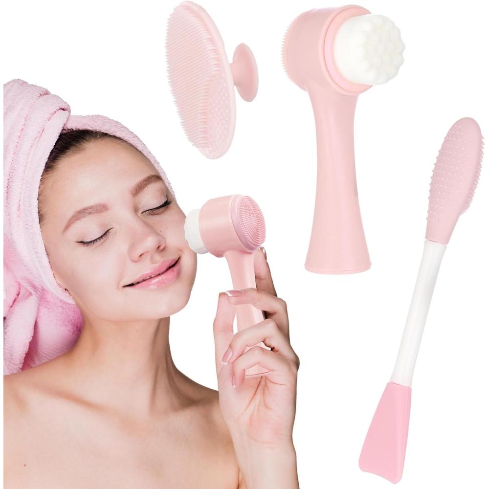 image:imageExpressions 3pc Facial Cleansing amp Exfoliating Set Complete Face Cleanser Collection