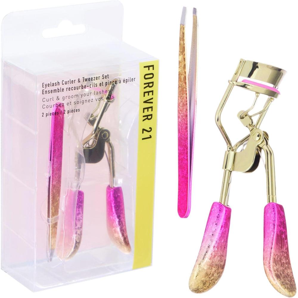 image:imageEyelash Curler amp Tweezer Set 2pc Lash Kit wPrecision Lash Curler amp Lash Tweezers for Eyelash Strips False Eyelash Applicator Tool Kit