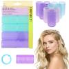 image:image10pc Gentle Grip Hair Roller Set for SalonStyle Voluminous Curls at Home PINKPurpleBlue