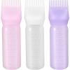 image:imageEXPRESSIONS 3pc Comb Application Bottle Set Refillable amp Reusable Hair Oil Applicator Bottles For Easy Hair Oil amp Hair Dye Treatment Application