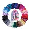 image:imageExpressions Scrunchie Set of 50 Comfy Colorful Scrunchies in a Convenient Drawstring Storage Bag Accessories for Women and Girls  Great Value Damage Free