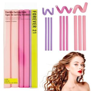 12pc Flexible Curling Rods Value Pack, Foam Curlers in Assorted Sizes, Curly Rods For Hair | Heatless Hair Curlers for Spiral Curls & Waves