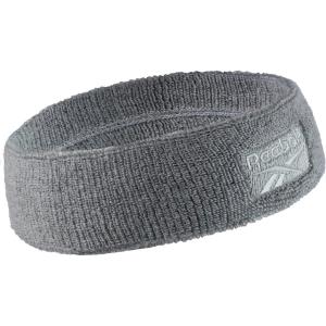 1pc Unisex 2.25in Wide Workout Headband w/Stay Dry Technology, Terry Cloth Band Moisture-Wicking Fabric | Quality Gym Hair Accessories for Active Comfort-Reebok(Grey)