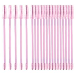 20pc Dual Sided Spoolies Set – Pink Brow Brush & Eyelash Spoolies for Versatile Grooming Eyelash And Eyebrow Brush Value Pack