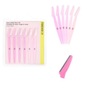 6pc Eyebrow Razor Set – Pink Disposable Razors for Eyebrow Maintenance | Hair Removal Tool, Face & Eyebrow Razor(Pink)