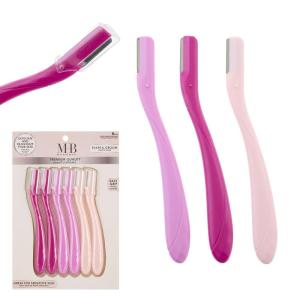 6pc Face & Body Razors – Easy Grip Dermaplane Set – Pink Disposable Razors for Eyebrow Maintenance | Hair Removal Tool, Face & Eyebrow Razor