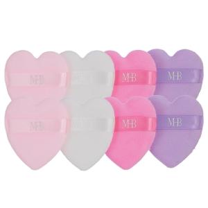 8pc Beauty Buffs Set – Heart Shaped Beauty Blenders Collection, Flawless Finish Makeup Sponges To Blend & Set – Cosmetic Beauty Puff Makeup Applicators Professional Beauty Tools(Heart)