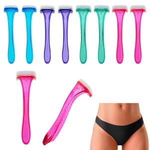 8pc Bikini Razor Blades – Value Pack Mini Bikini Razors with Protective Covers, 3.5” Razors Convenient Travel Size Hair Removal Tool