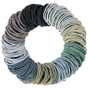 Expressions 216-Piece Hair Ties, 4mm Elastics Classic Black Value Pack, Durable No Metal Bands for Women’s Ponytails, Thick, Curly and All Hair Types(GRAY)