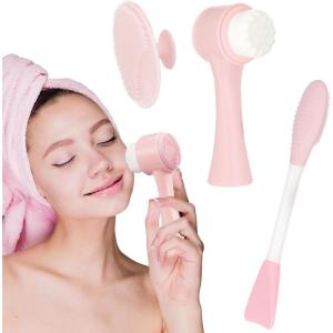 Expressions 3pc Facial Cleansing & Exfoliating Set – Complete Face Cleanser Collection