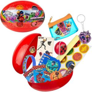 Miraculous 13pc Surprise Miracle Box -Zag Heroez Themed Ladybug and Cat Noir Toys Surprise with Stickers for Kids, Treasure Prizes, Birthday Favors