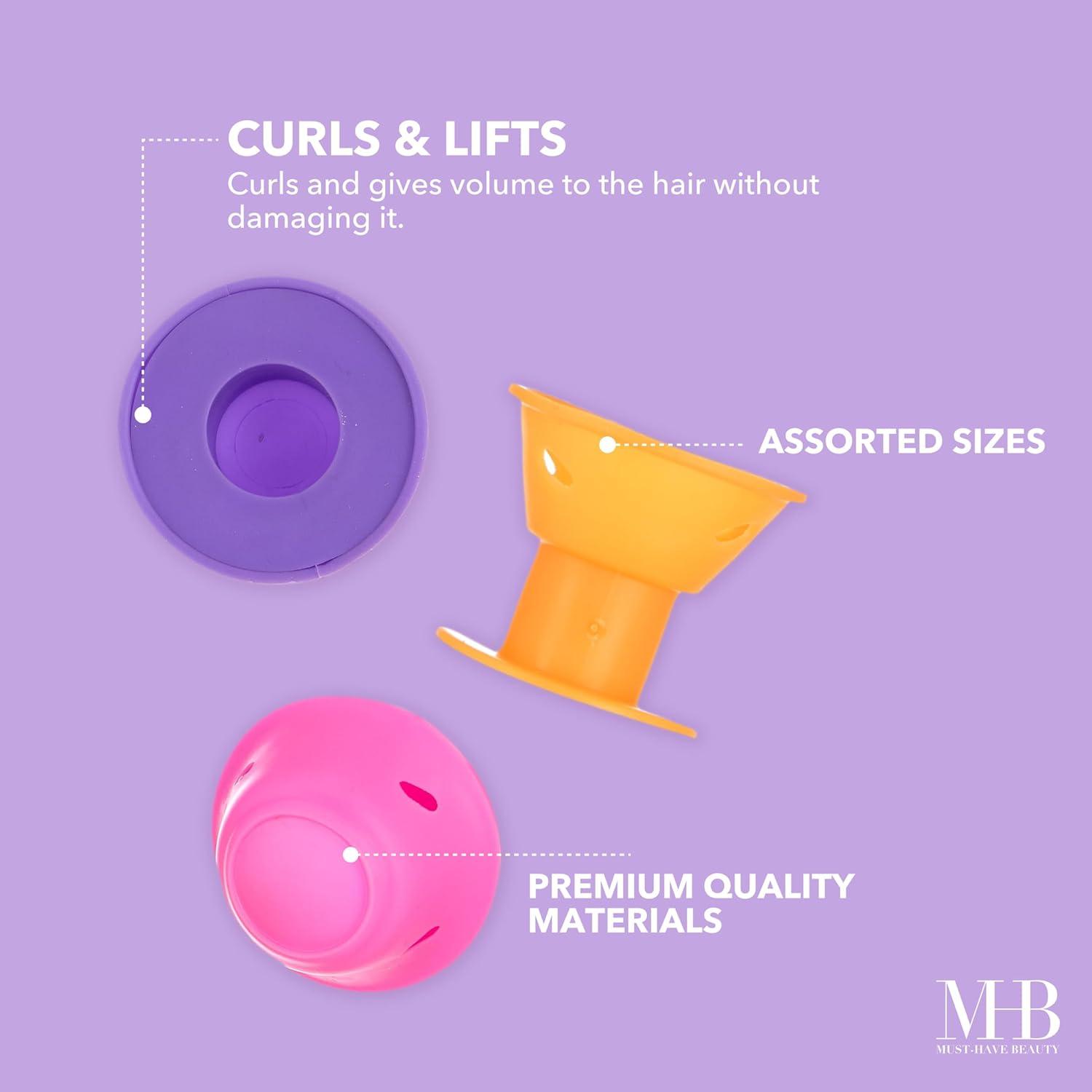 image:image24pc Heatless Curling Pods Silicone Hair Rollers For No Damage Heatless Curls Heatless Curlers Value Pack Overnight Hair Curlers For Versatile Hairstyling PASTELBRIGHTS