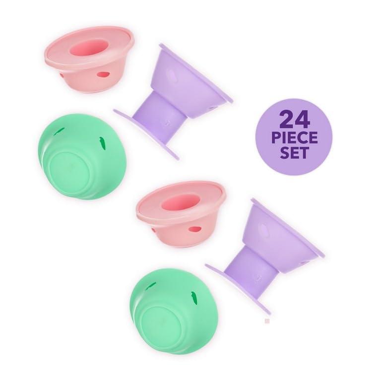 image:image24pc Heatless Curling Pods Silicone Hair Rollers For No Damage Heatless Curls Heatless Curlers Value Pack Overnight Hair Curlers For Versatile Hairstyling PASTELPASTEL