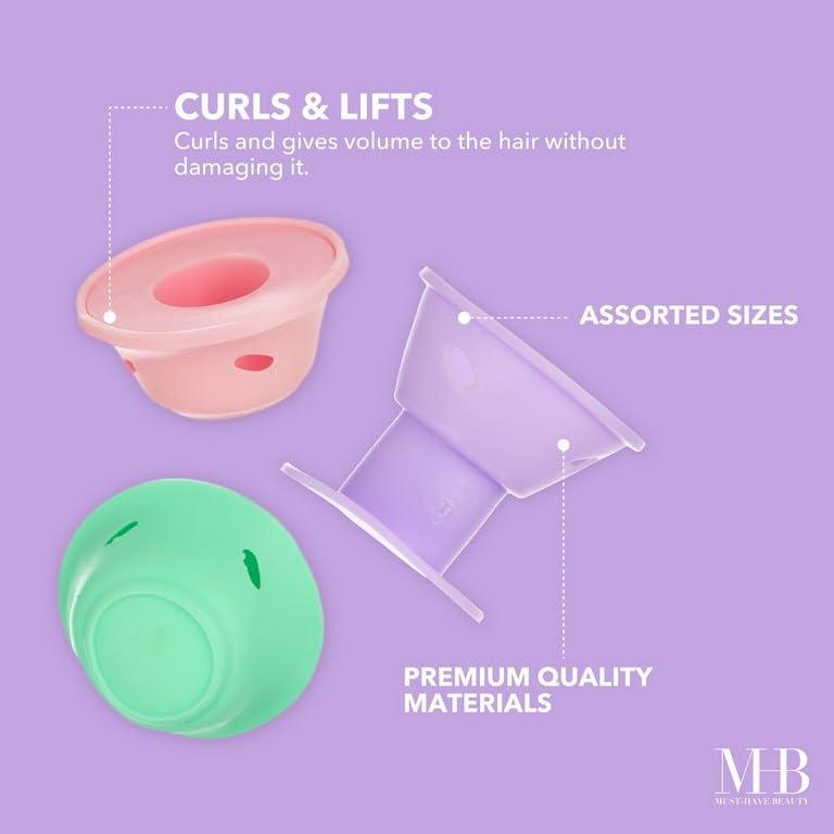 image:image24pc Heatless Curling Pods Silicone Hair Rollers For No Damage Heatless Curls Heatless Curlers Value Pack Overnight Hair Curlers For Versatile Hairstyling PASTELPASTEL