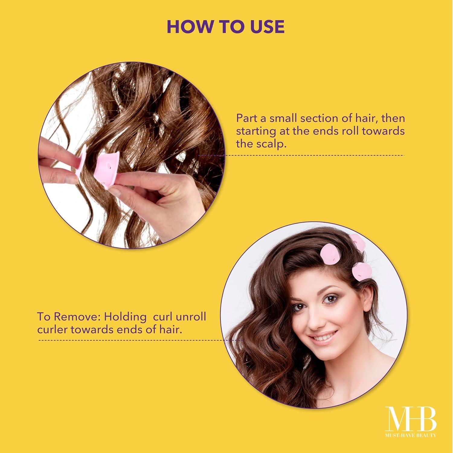 image:image24pc Heatless Curling Pods Silicone Hair Rollers For No Damage Heatless Curls Heatless Curlers Value Pack Overnight Hair Curlers For Versatile Hairstyling PASTELBRIGHTS