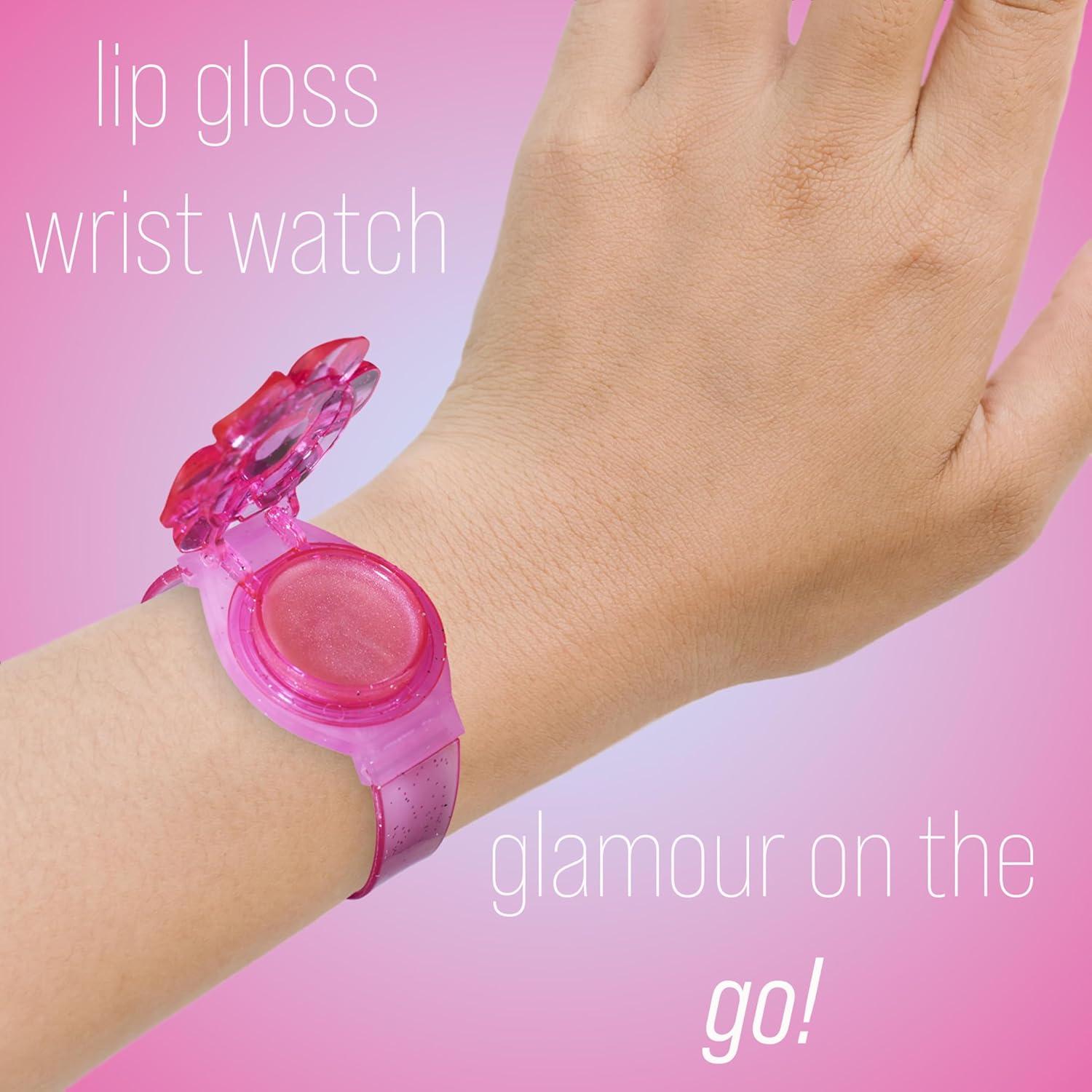 image:image4pc Cosmetic Kit wLip Gloss Watch Butterfly Lip Gloss amp Eyeshadow Palette Collection Kids Makeup Kit for Girls Washable Non Toxic
