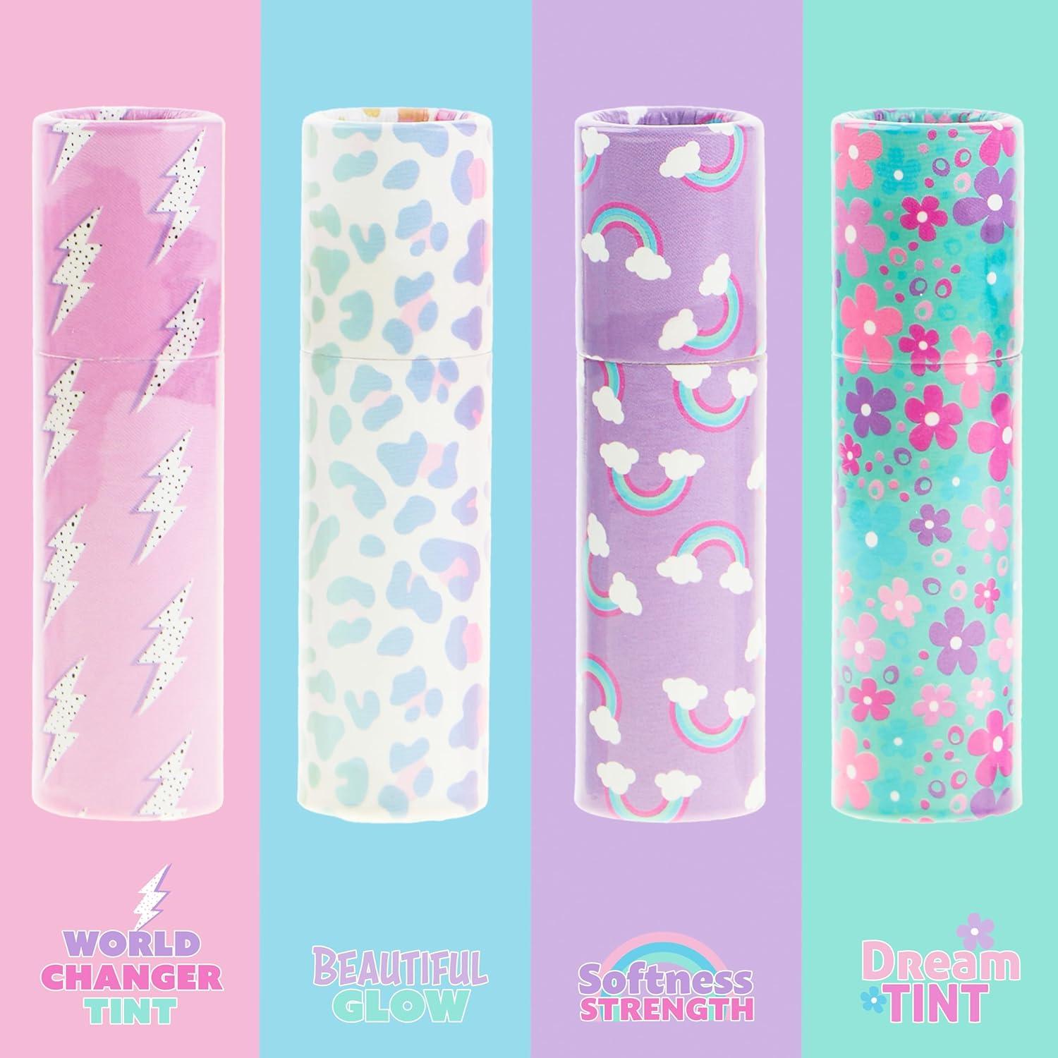 image:image4pc Lip Balm Set Nourishing amp Soothing Lip Care for Kids Fun Flavored Tinted Lip Balms with TwistUp Design