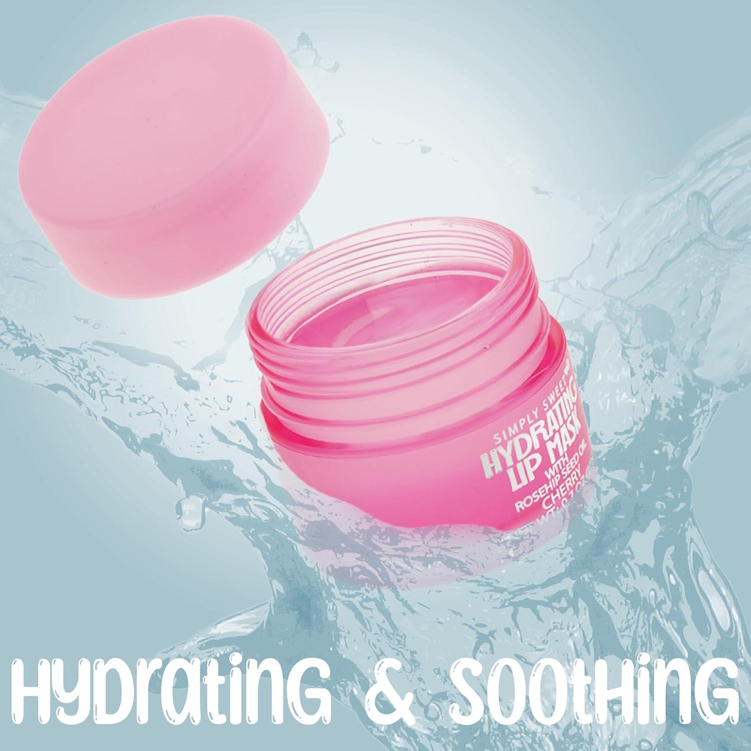 image:image4pc Lip Mask Collection Hydrating Lip Masks wRosehip Seed Oil Flavored Lip Care Set for Soft Smooth Lips