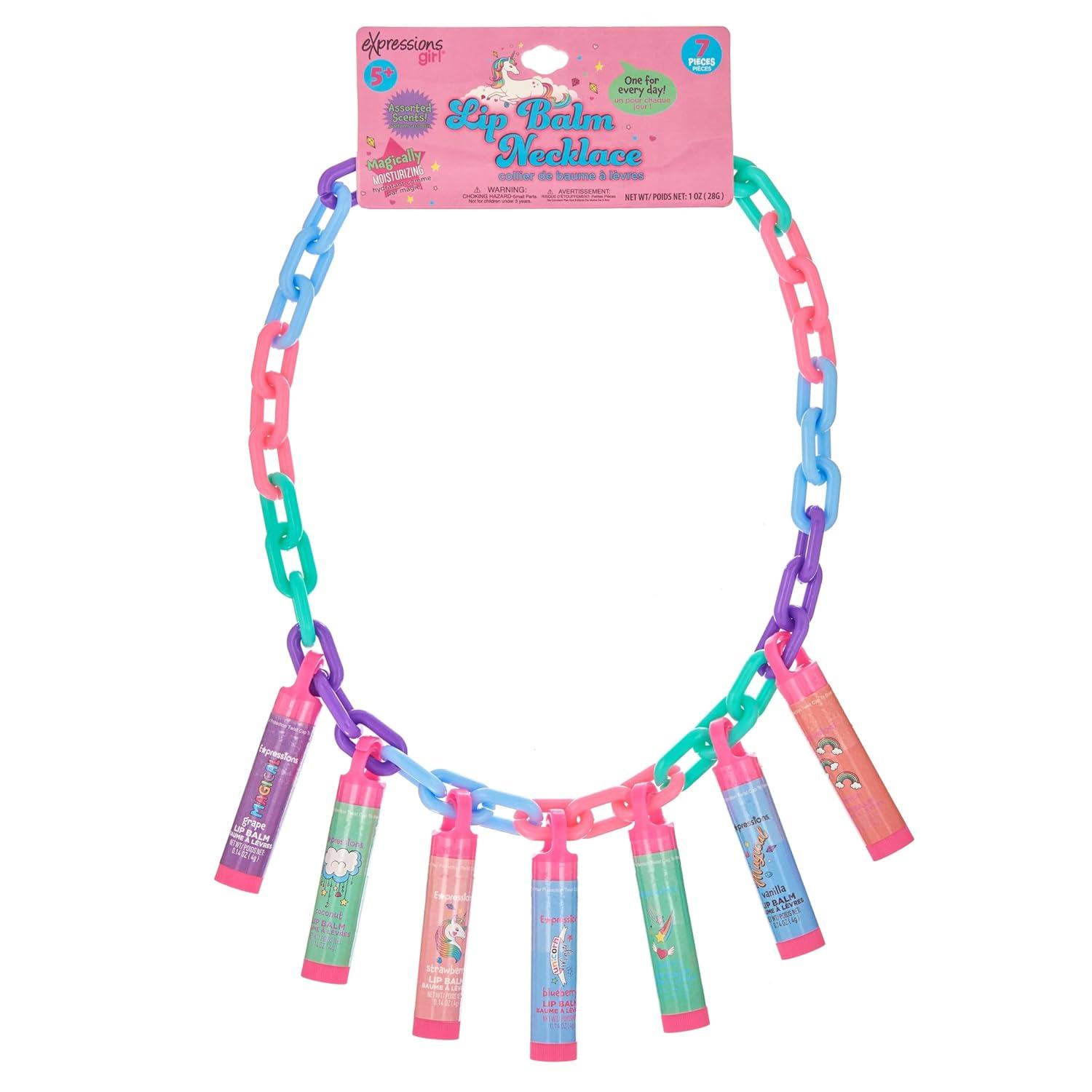 image:image7pc Lip Balm Collection Day Of The Week Necklace Fashionable Colorful Jewelry Necklace Party Favors For Girls Non Toxic