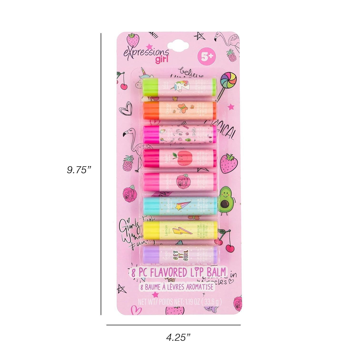 image:image8pc Flavored Lip Balm Set Retractable Simply Sweet Lip Balms Fun Fruity Flavors Hydrating Lip Care for Kids