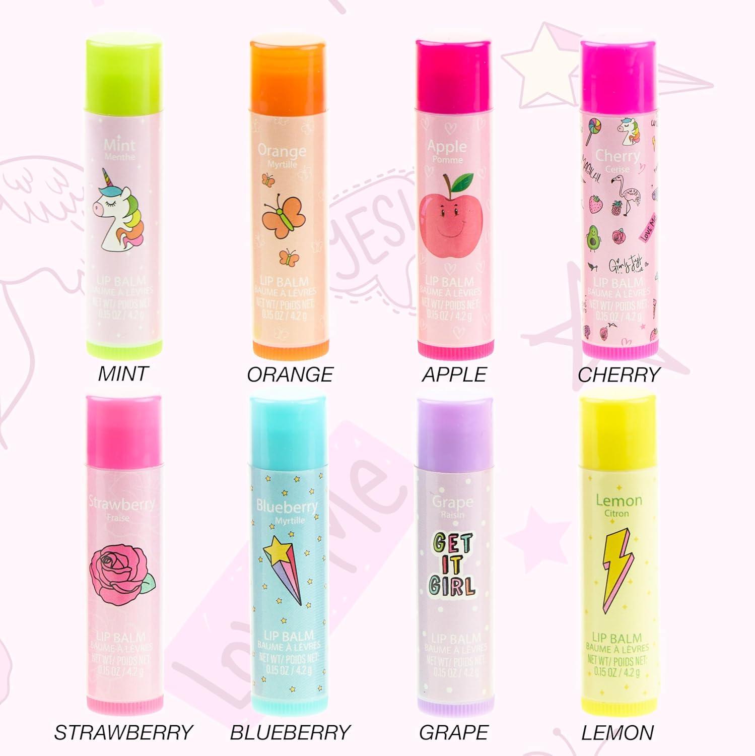 image:image8pc Flavored Lip Balm Set Retractable Simply Sweet Lip Balms Fun Fruity Flavors Hydrating Lip Care for Kids