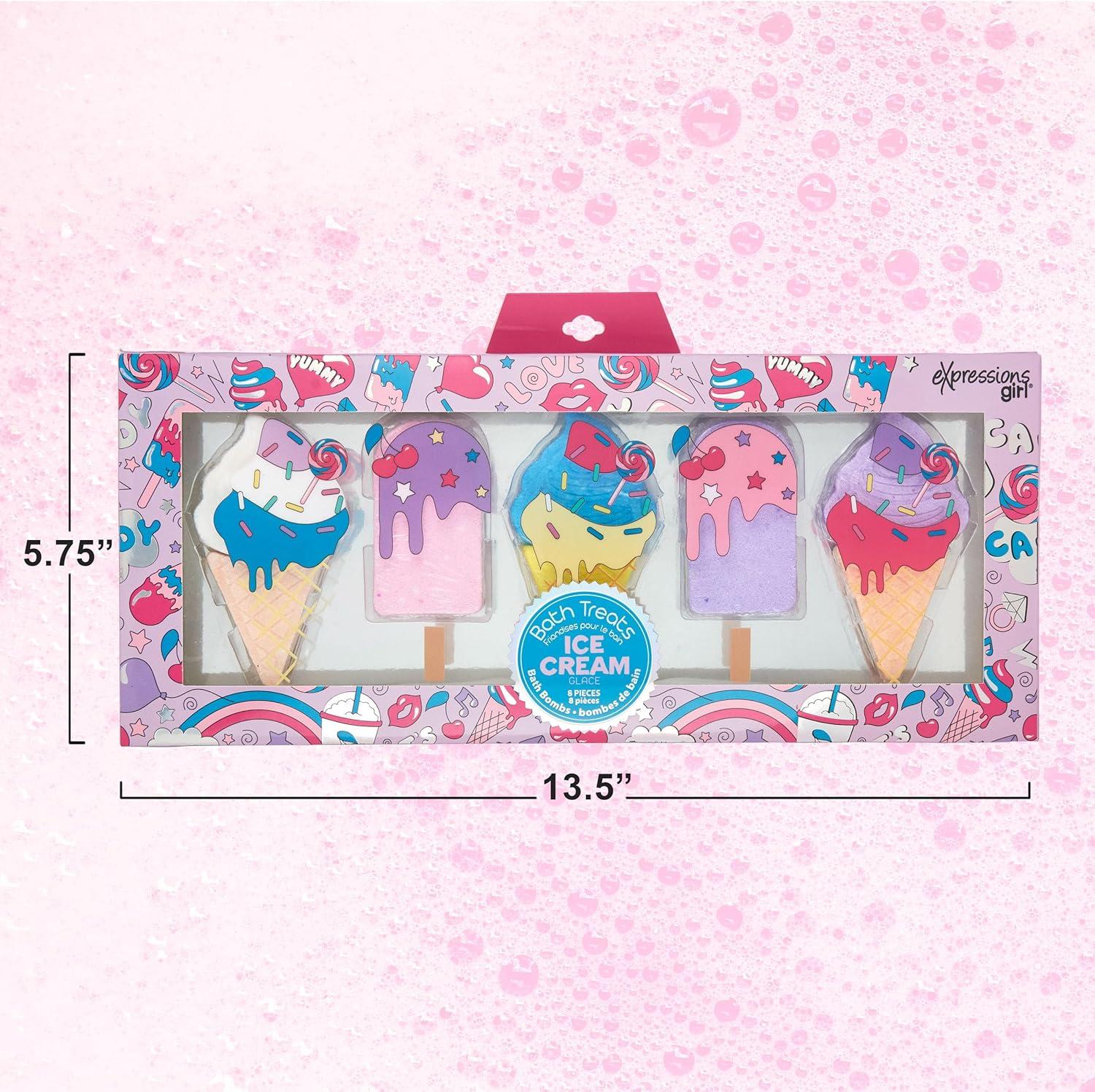 image:image8pc Ice Cream Bath Treats Bath Bomb Collection Scented Gift Set Non Toxic Spa Gifts for Girls Aromatherapy Bath Bombs for Girls Kids Bath Accessories