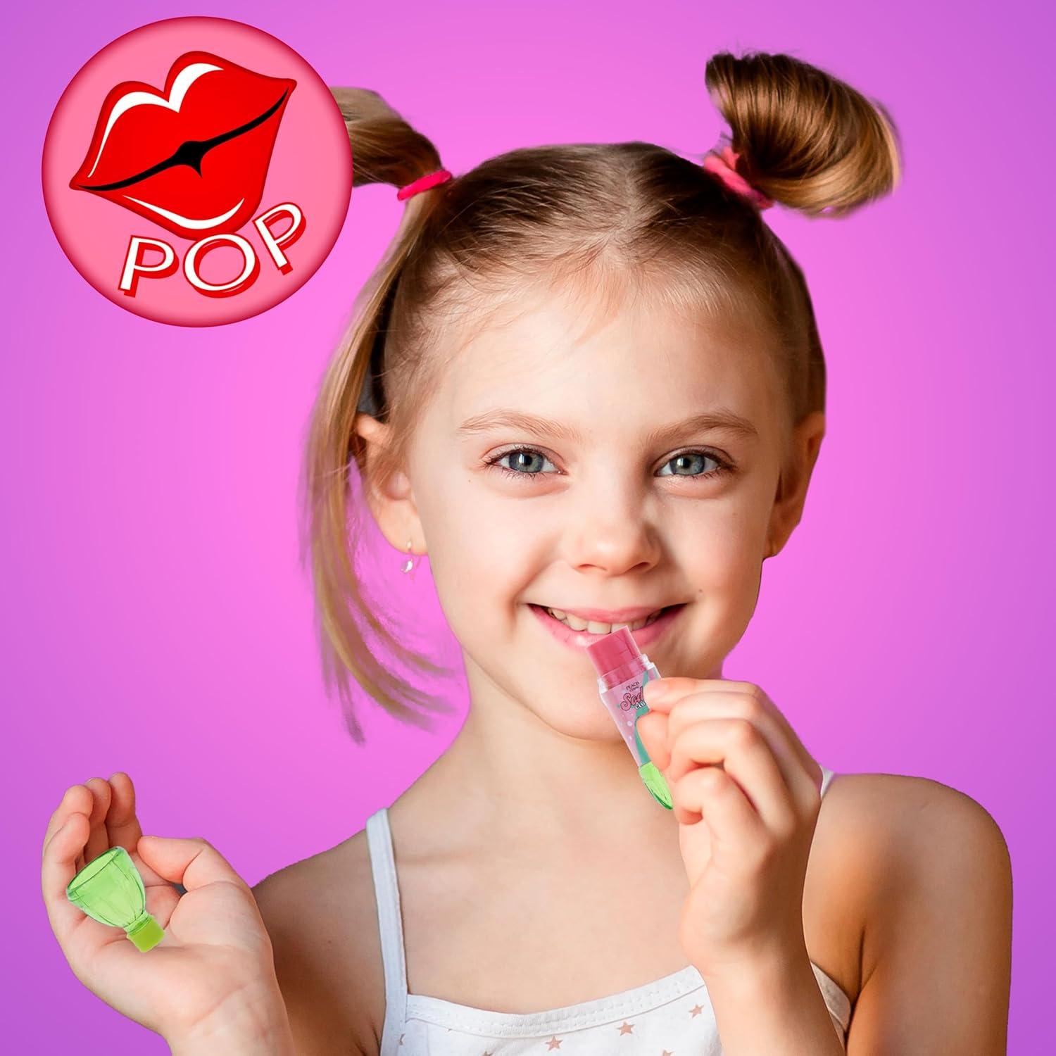 image:image8pc Pop Gloss Novelty Soda Fruity Flavored Lip Balm Set Vending Machine Soda Lip Balm Collection Safe and NonToxic Lip Gloss Gift Set For Girls
