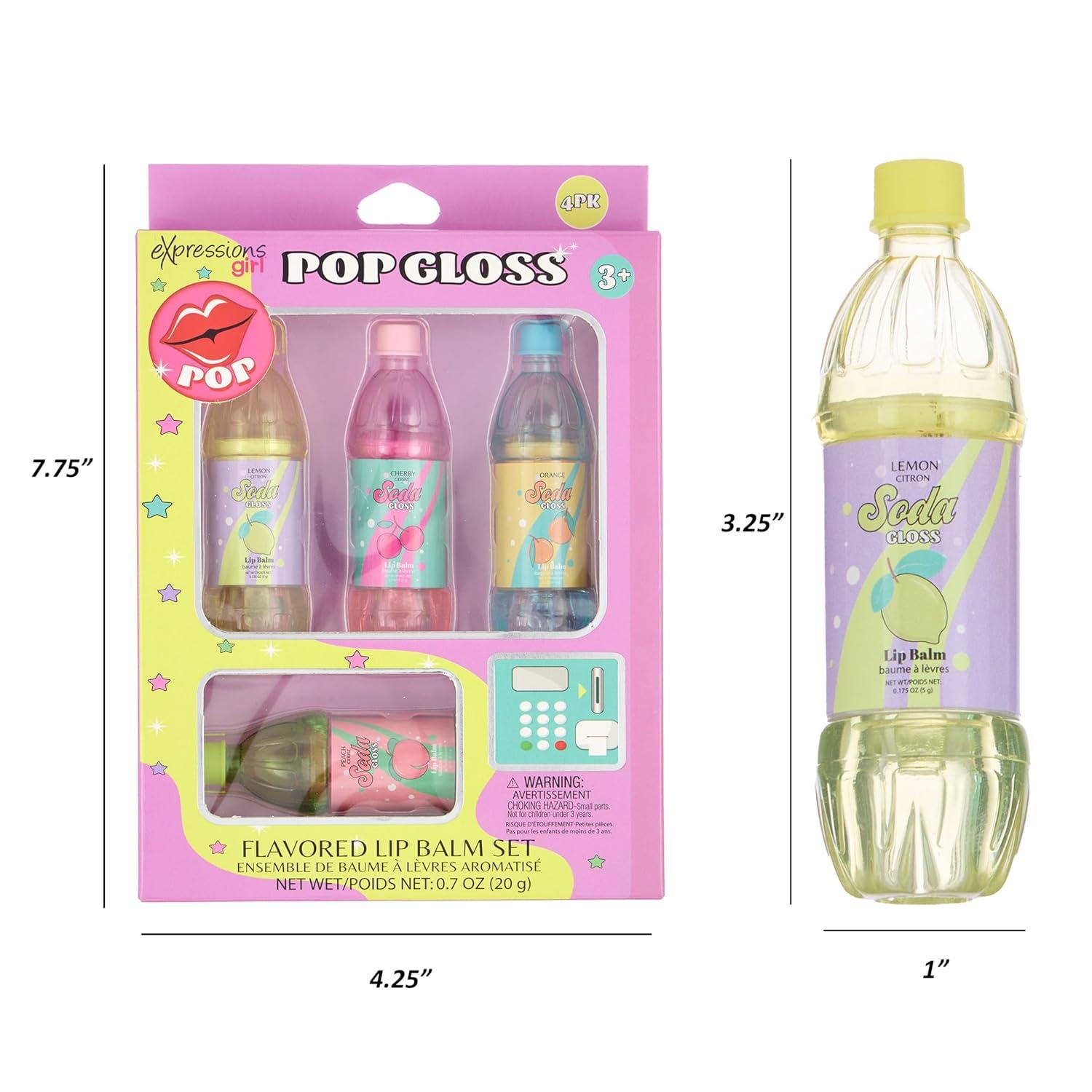 image:image8pc Pop Gloss Novelty Soda Fruity Flavored Lip Balm Set Vending Machine Soda Lip Balm Collection Safe and NonToxic Lip Gloss Gift Set For Girls