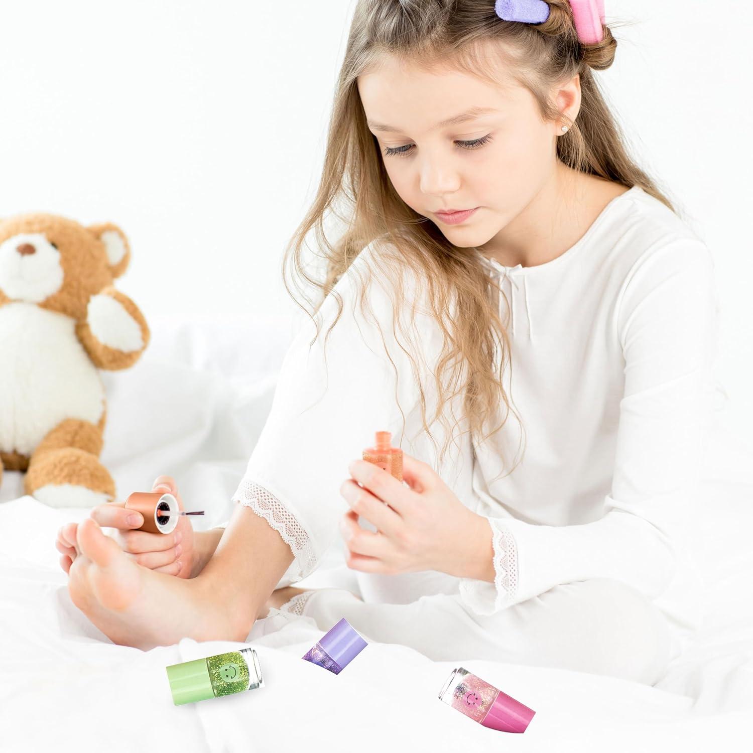 image:imageEXPRESSIONS 12pc Nail Polish Cube Shimmering Nail Polish Colors for Every Mood Cute Manicure Kit amp Pedicure Kit For Girls Kids