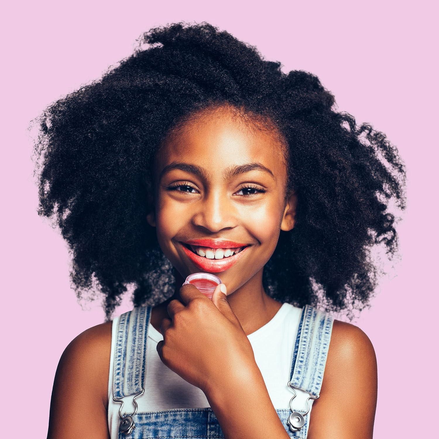 image:imageEXPRESSIONS 4pc Lip Gloss with Confetti Top Berry Sweet Fruity Flavored Lip Gloss For Girls Safe and NonToxic Confetti Lip Gloss Gift Set For Girls