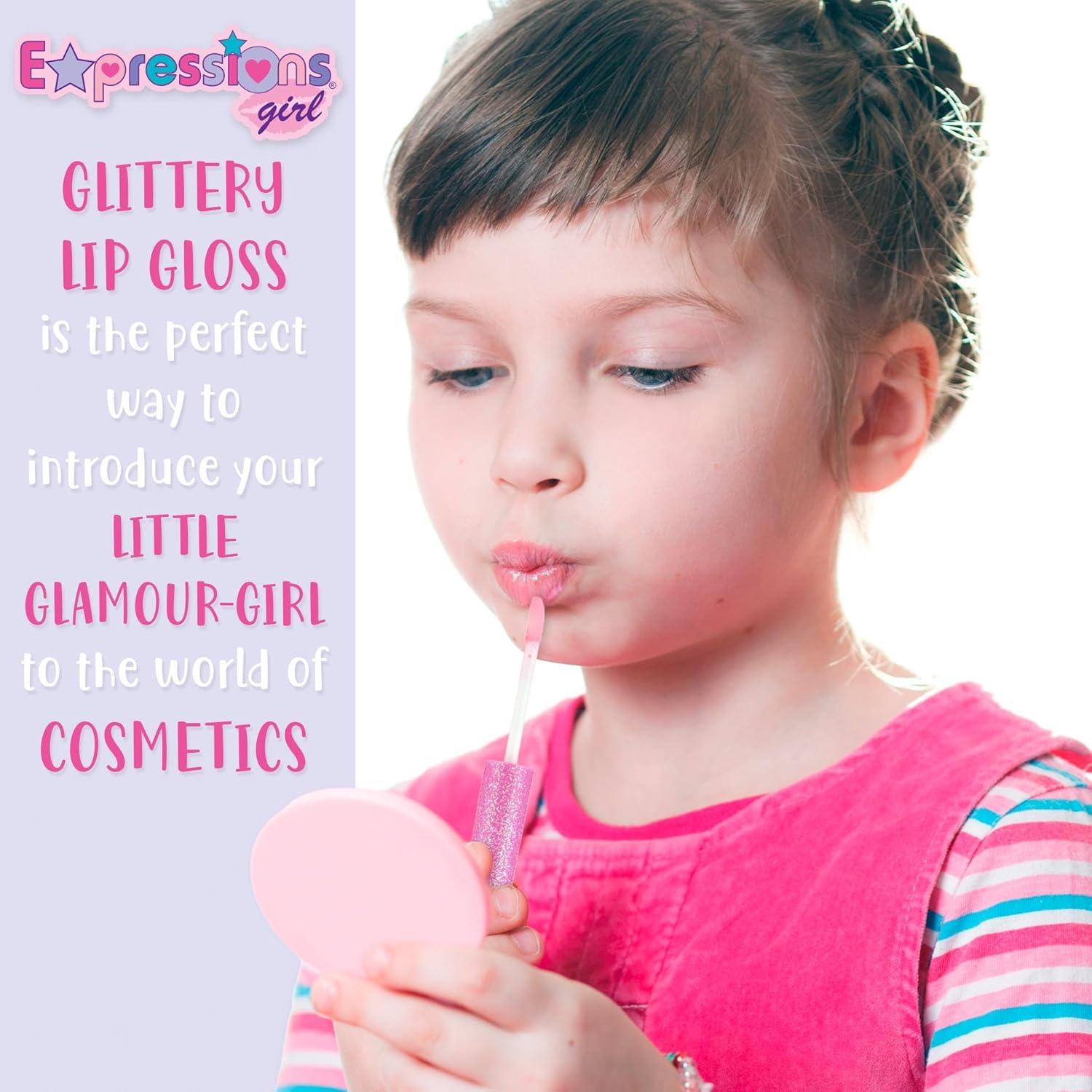 image:imageExpressions girl 14pc Fruity Flavored Lip Gloss Set Lip Gloss in Assorted Fruity Flavors Non Toxic Makeup for Kids amp Teens7 Fl Oz Pack of 2