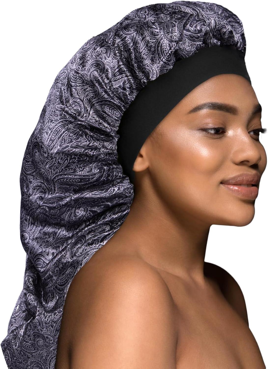 image:imageExtra Long Satin Sleep Cap Paisley