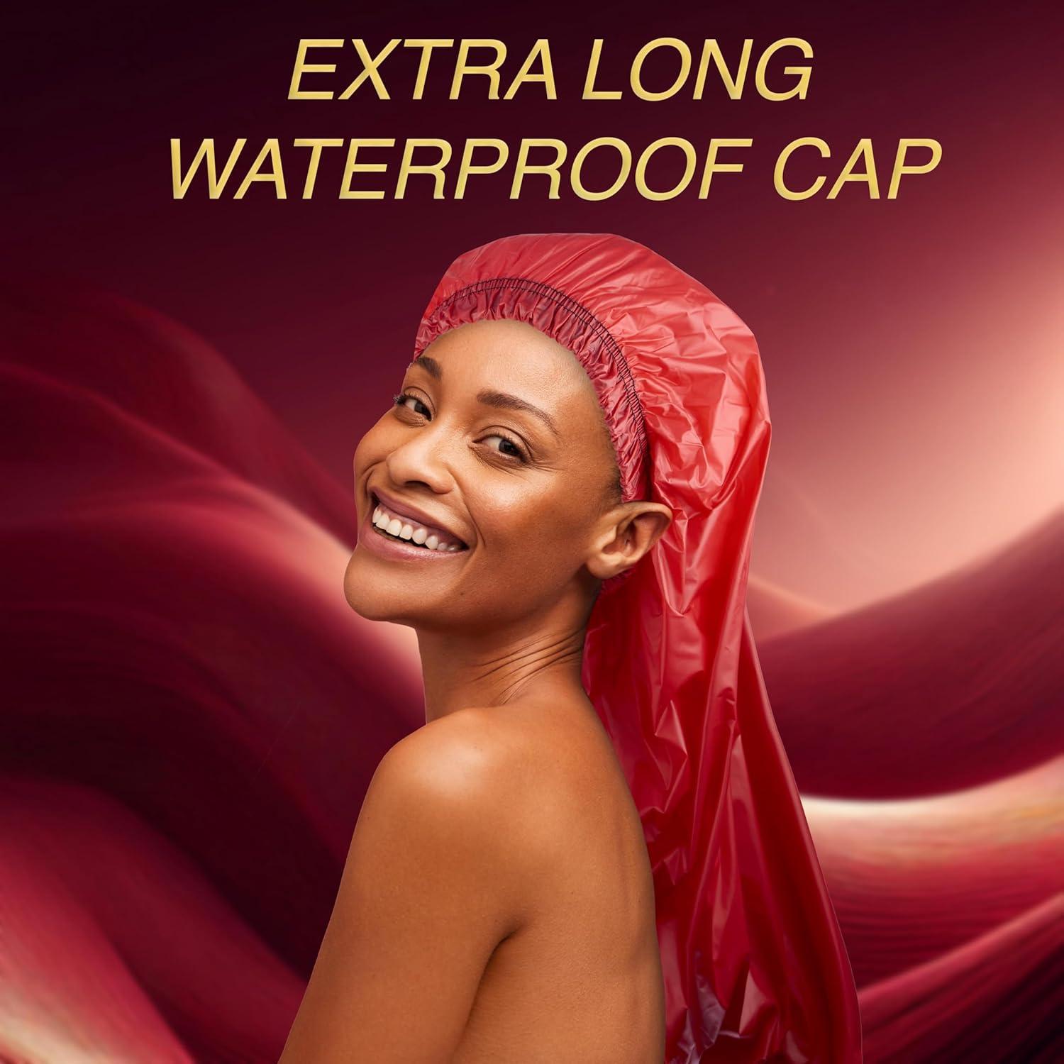 image:imageJenny Capp Extra Long Braid Shower Cap CORALCoral