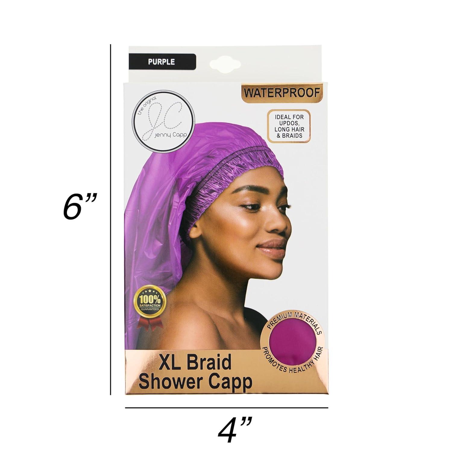 image:imageJenny Capp Extra Long Braid Shower Cap CORALPurple