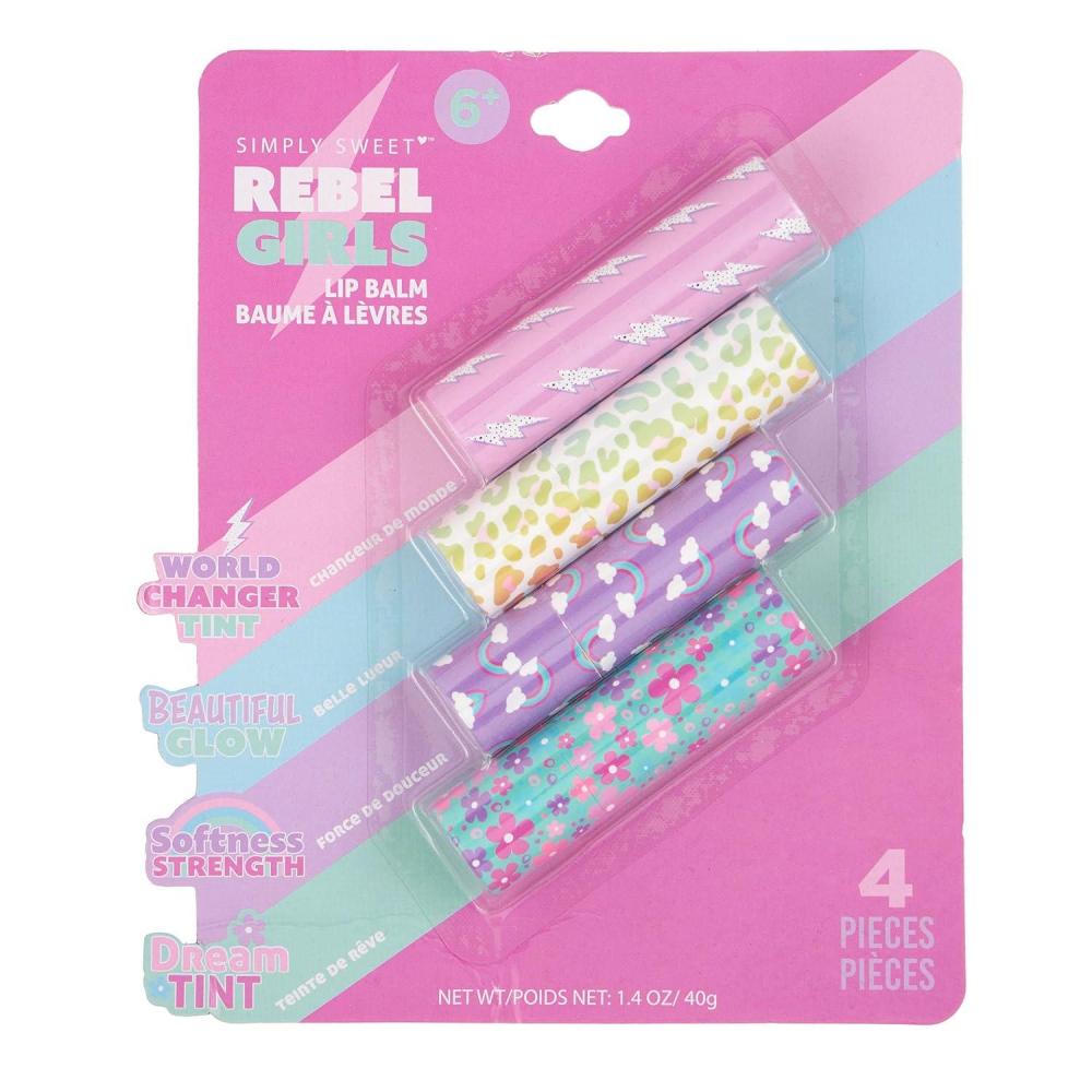image:image4pc Lip Balm Set Nourishing amp Soothing Lip Care for Kids Fun Flavored Tinted Lip Balms with TwistUp Design