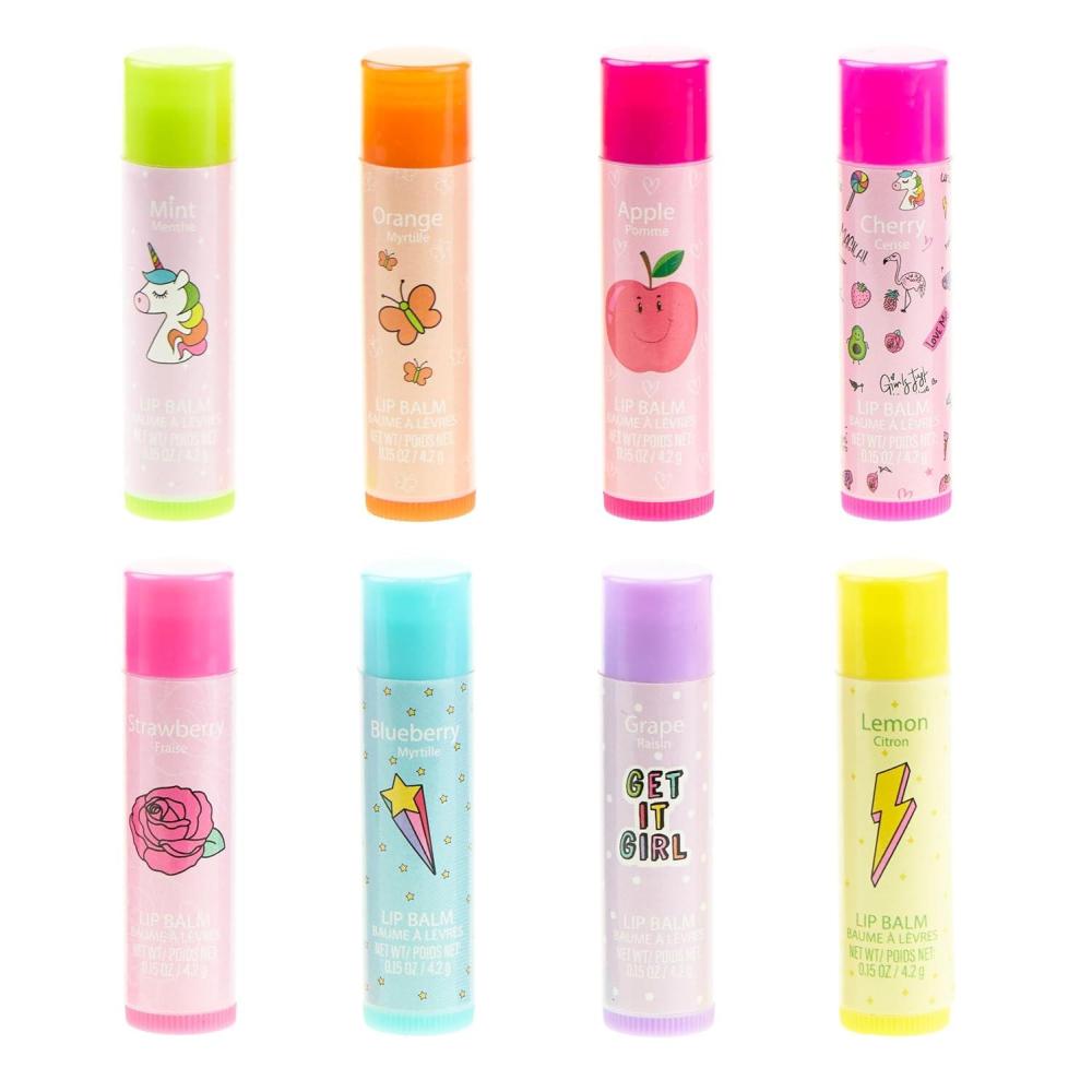 image:image8pc Flavored Lip Balm Set Retractable Simply Sweet Lip Balms Fun Fruity Flavors Hydrating Lip Care for Kids