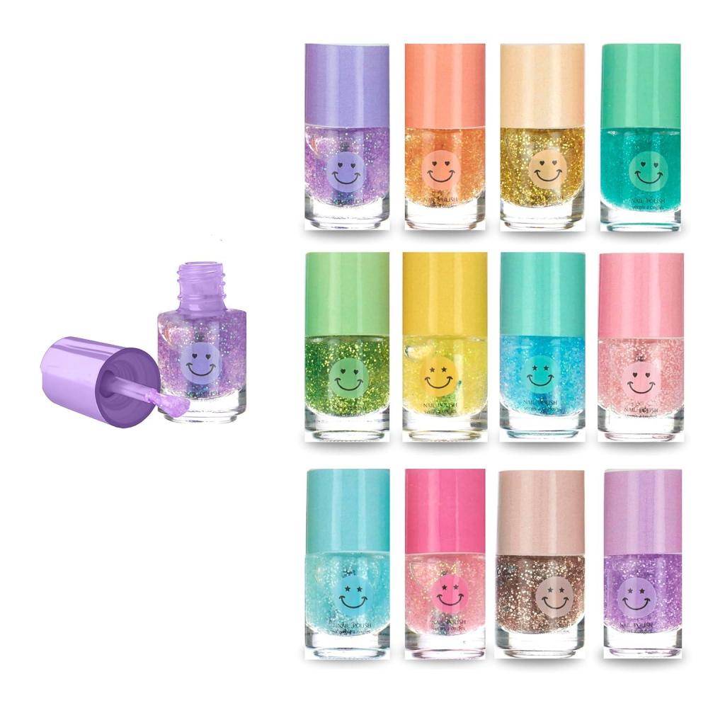 image:imageEXPRESSIONS 12pc Nail Polish Cube Shimmering Nail Polish Colors for Every Mood Cute Manicure Kit amp Pedicure Kit For Girls Kids