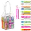 image:imageExpressions girl 12pc Roll On Lip Gloss Set with Carrying Case Glossy Lip Makeup for Kids and Teens  Fruity Flavors Non Toxic Kid Friendly Party Gift Best Friends12 Pack Flavored Lip Gloss