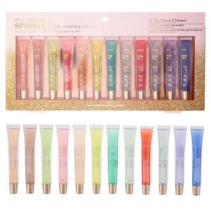 12pc Sparkle Lips Lip Oils – Vitamin E Infused Lip Gloss, Lip Oil Collection | Hydrating Lip Care, Safe and Non-Toxic Lip Gloss Gift Set