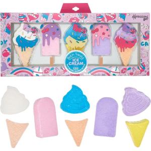 8pc Ice Cream Bath Treats Bath Bomb Collection – Scented Gift Set, Non Toxic, Spa Gifts for Girls, Aromatherapy Bath Bombs for Girls, Kids Bath Accessories